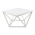 Soffbord CURVED 60x60 cm vit