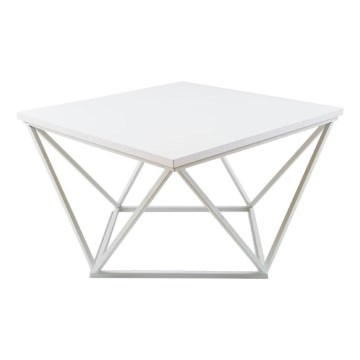 Soffbord CURVED 60x60 cm vit