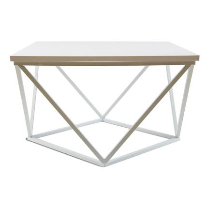 Soffbord CURVED 60x60 cm vit