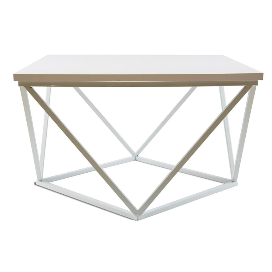 Soffbord CURVED 60x60 cm vit
