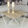 Soffbord CURVED 62x62 cm vit/brun