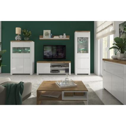 Soffbord DAMINO 35,5x90 cm brun/vit