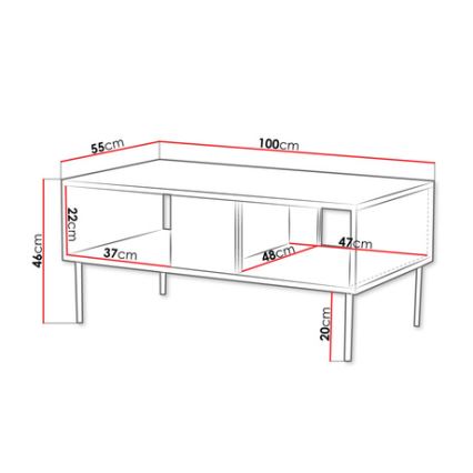 Soffbord DECO 46x100 cm valnöt warmia