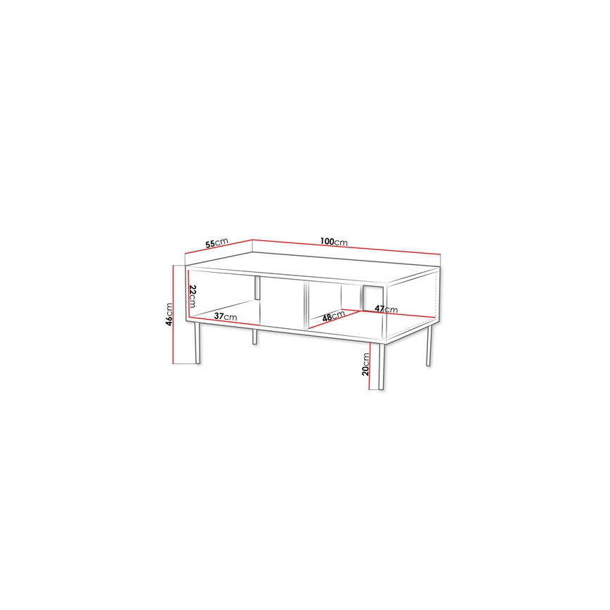Soffbord DECO 46x100 cm valnöt warmia