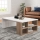Soffbord DEFNE 34x90 cm vit/brun