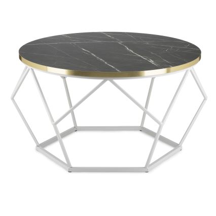 Soffbord DIAMOND 40x70 cm guld/svart/vit