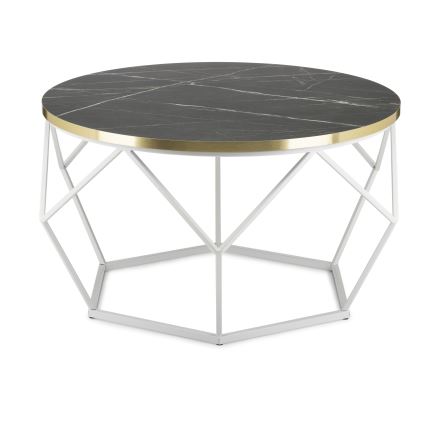 Soffbord DIAMOND 40x70 cm guld/svart/vit