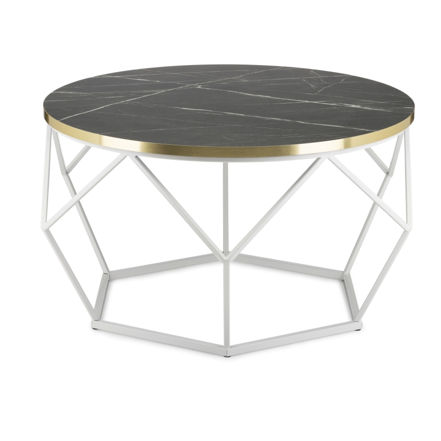 Soffbord DIAMOND 40x70 cm guld/svart/vit