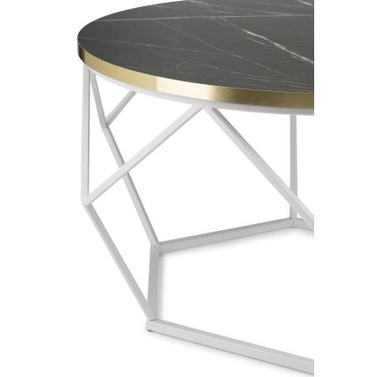 Soffbord DIAMOND 40x70 cm guld/svart/vit