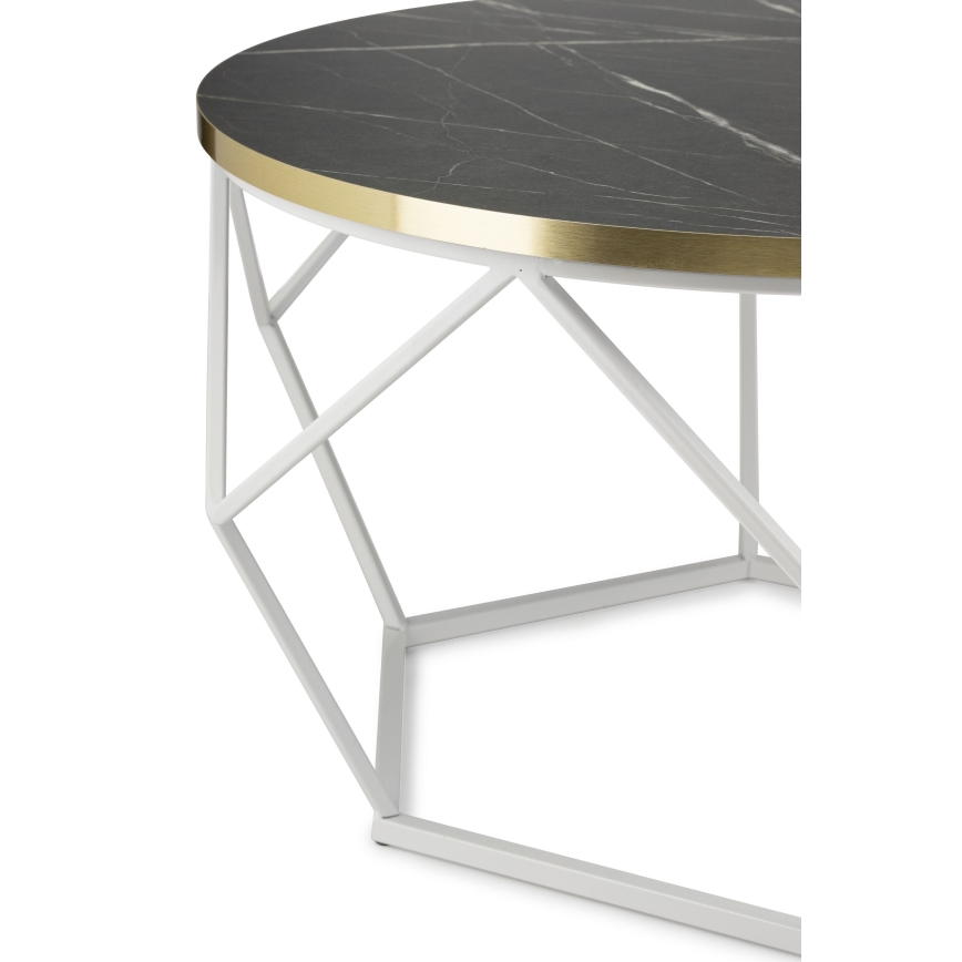 Soffbord DIAMOND 40x70 cm guld/svart/vit