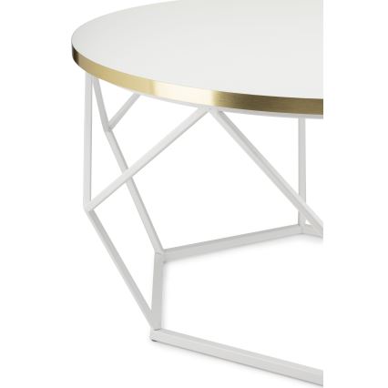 Soffbord DIAMOND 40x70 cm guld/vit
