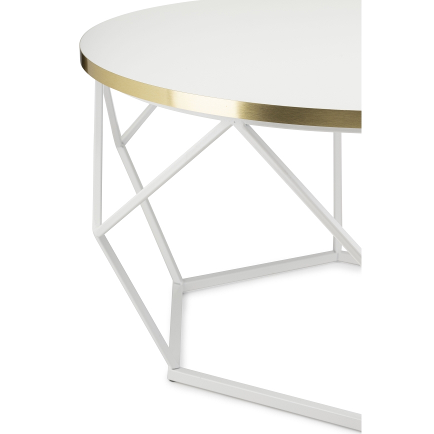 Soffbord DIAMOND 40x70 cm guld/vit