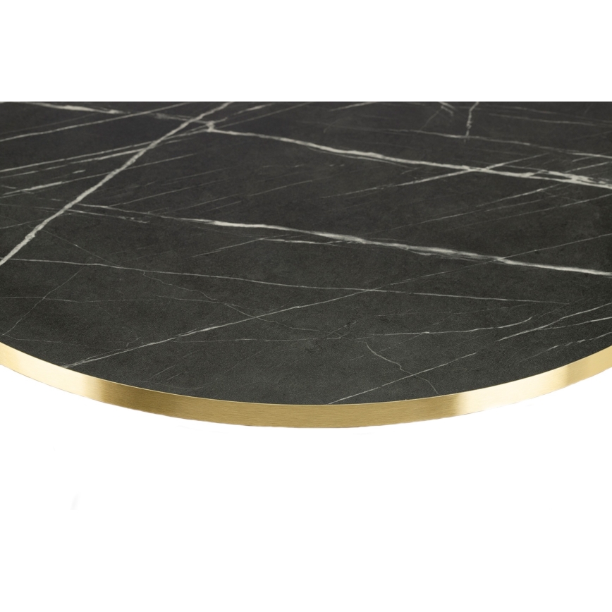 Soffbord DIAMOND 40x70 cm svart/guld