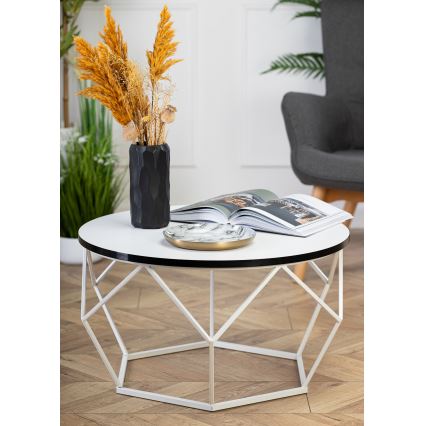Soffbord DIAMOND 40x70 cm svart/vit