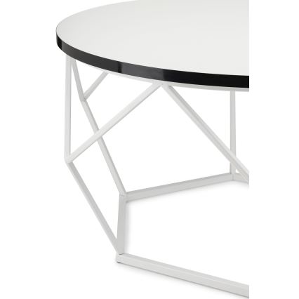 Soffbord DIAMOND 40x70 cm svart/vit