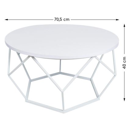 Soffbord DIAMOND 40x70 cm vit