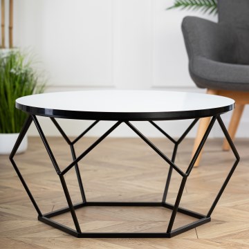 Soffbord DIAMOND 40x70 cm vit/svart