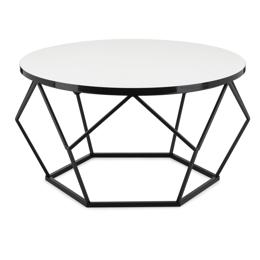 Soffbord DIAMOND 40x70 cm vit/svart
