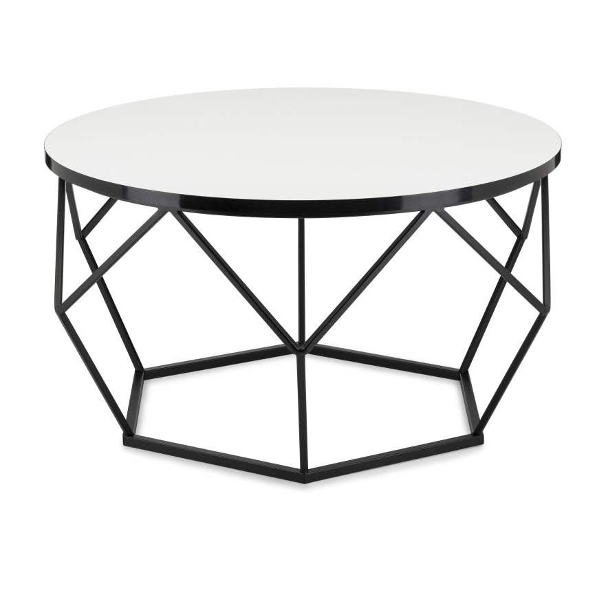 Soffbord DIAMOND 40x70 cm vit/svart