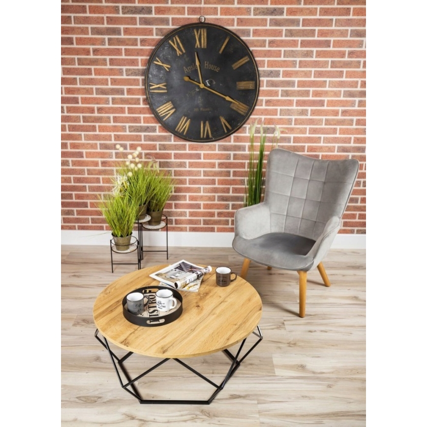 Soffbord DIAMOND 40x90 cm svart/brun