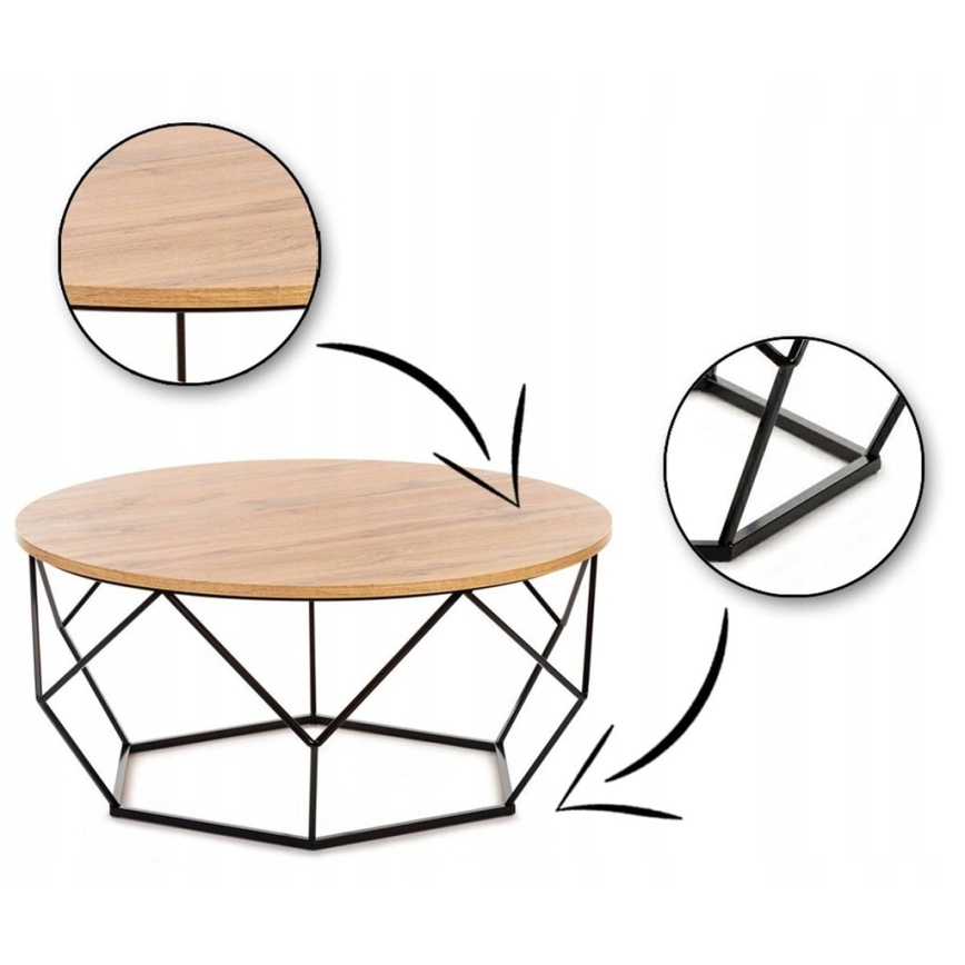 Soffbord DIAMOND 40x90 cm svart/brun