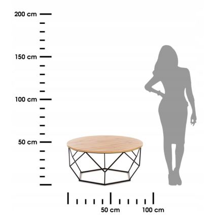 Soffbord DIAMOND 40x90 cm svart/brun