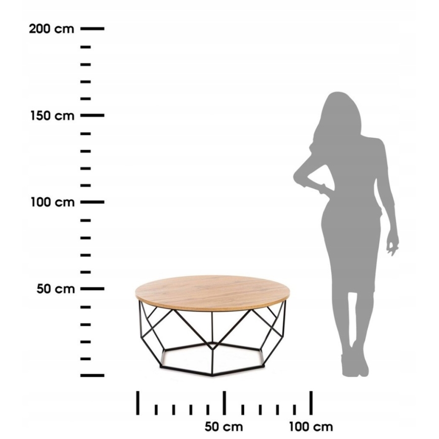 Soffbord DIAMOND 40x90 cm svart/brun