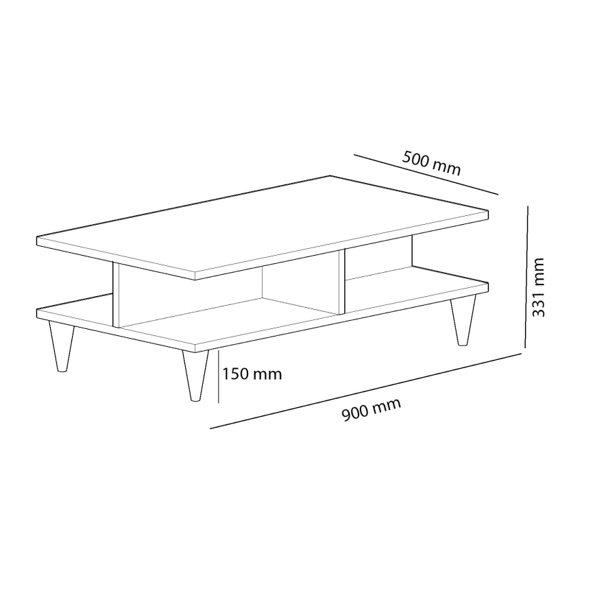 Soffbord DIAMOND brun/svart