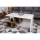 Soffbord DILAY 52x100 cm brun/vit