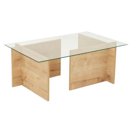 Soffbord ESCAPE 40x105 cm brun/genomskinlig
