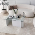 Soffbord ESCAPE 40x105 cm vit/genomskinlig