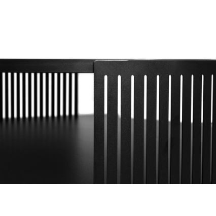 Soffbord FIKOLI 40x75 cm svart/guld ek