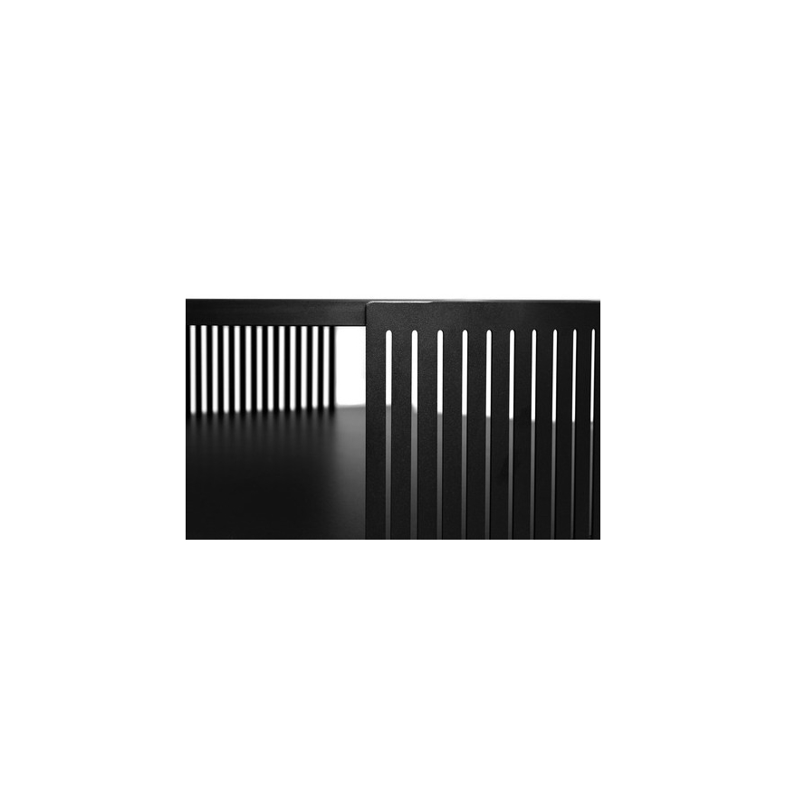 Soffbord FIKOLI 40x75 cm svart/guld ek