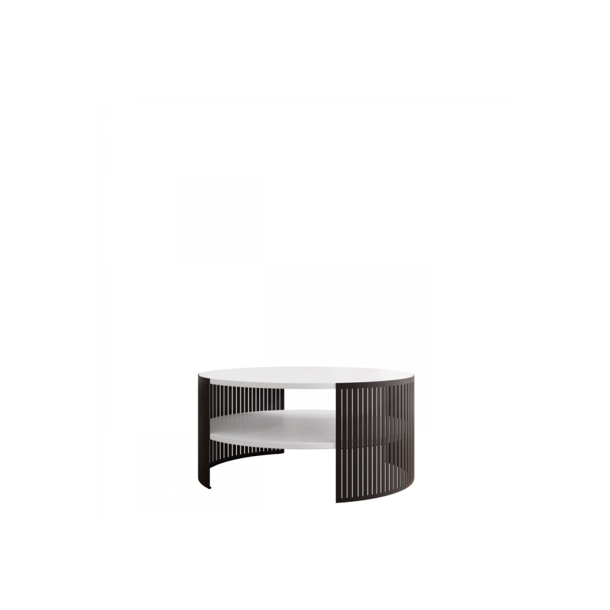 Soffbord FIKOLI 40x75 cm svart/vit