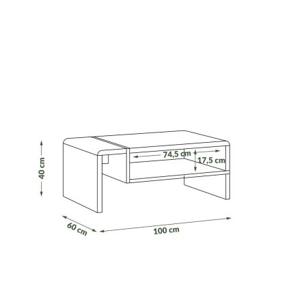 Soffbord FRED antracit/ek artisan
