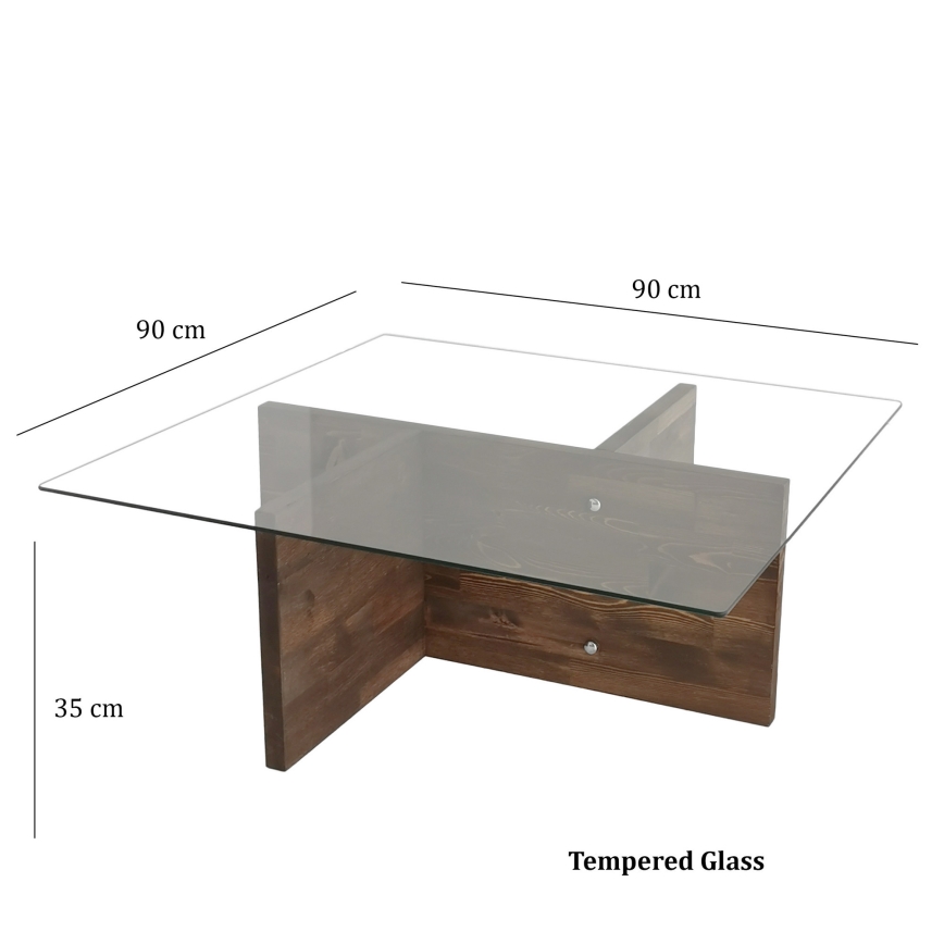 Soffbord GLORY 35x90 cm furu