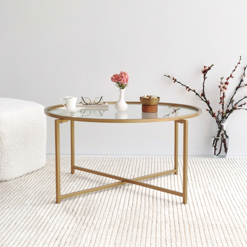 Soffbord GOLD SUN 40x83 cm guld