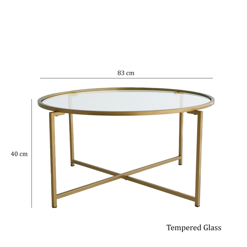 Soffbord GOLD SUN 40x83 cm guld