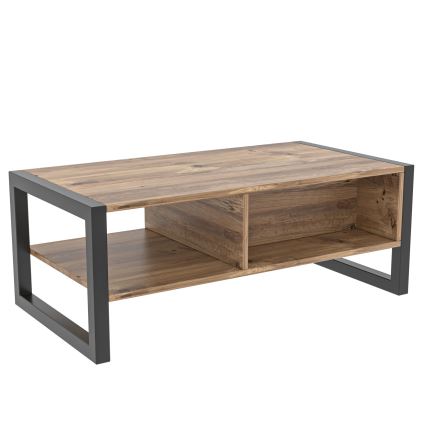 Soffbord HALDIZEN 55x105 cm svart/brun