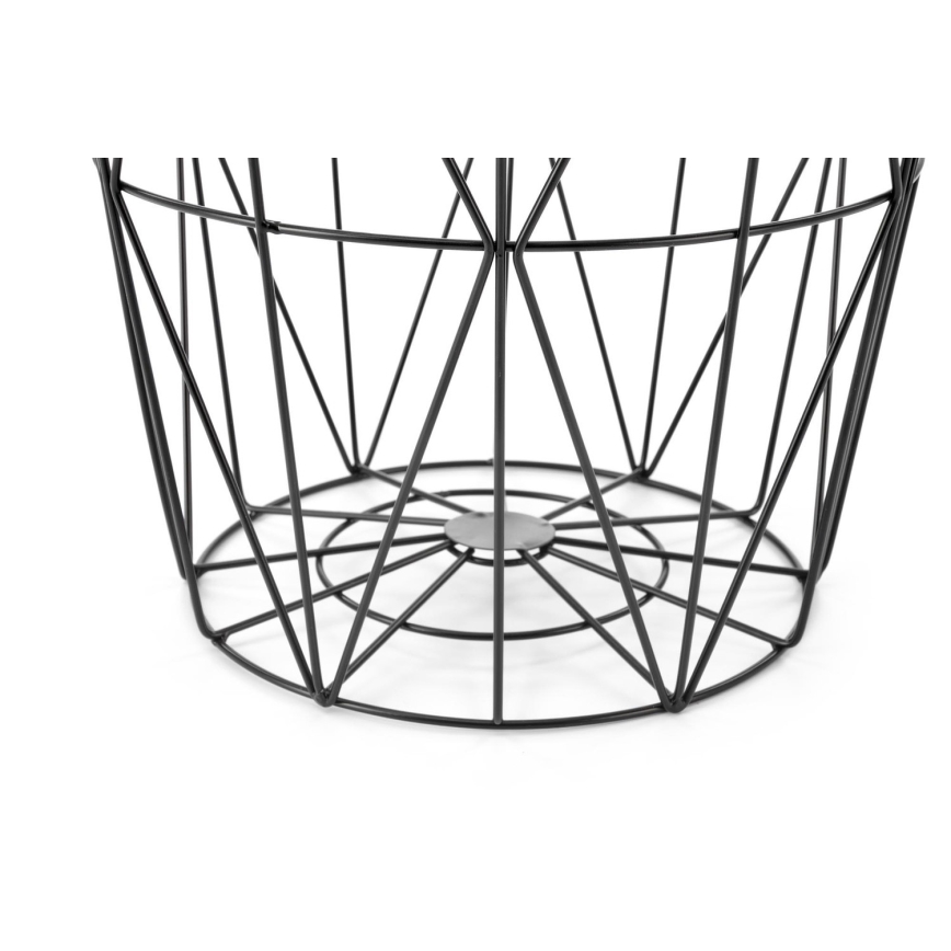 Soffbord HARISSA 41x42 cm svart/vit marmordekor