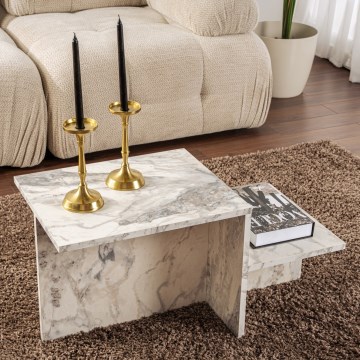 Soffbord HARMONY 40x80 cm marmordekor