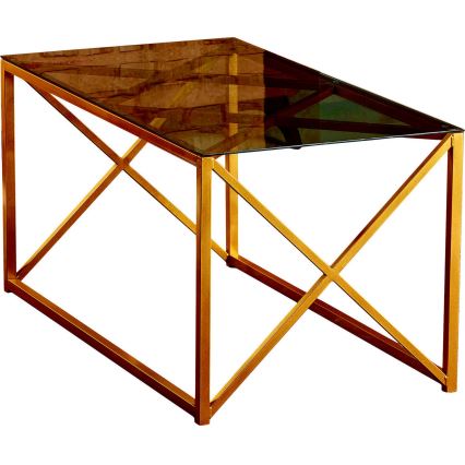 Soffbord ILIOMAR 46,6x94 cm guld/svart