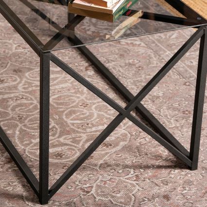 Soffbord ILIOMAR 46,6x94 cm svart