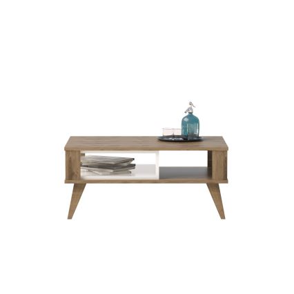 Soffbord IONIS 40x90 cm brun/vit