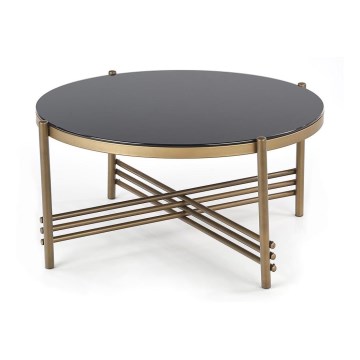 Soffbord ISMENA 41x80 cm guld/svart