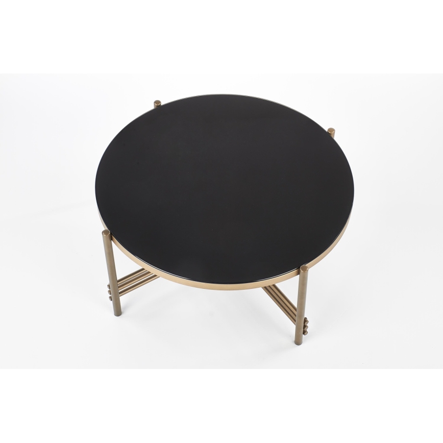 Soffbord ISMENA 41x80 cm guld/svart