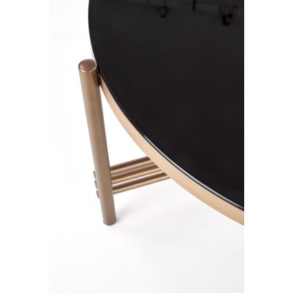 Soffbord ISMENA 41x80 cm guld/svart