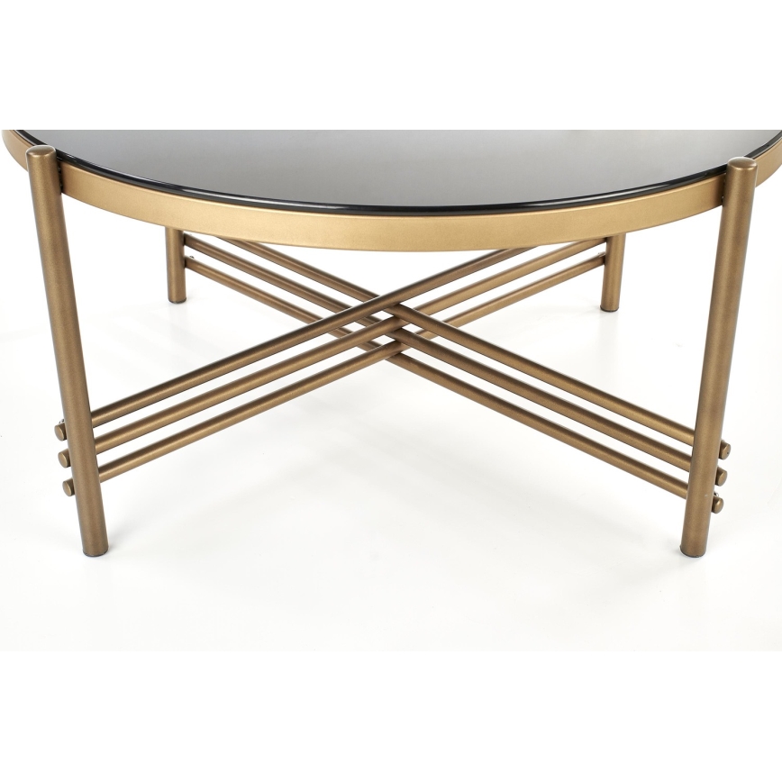 Soffbord ISMENA 41x80 cm guld/svart