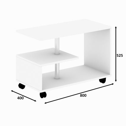 Soffbord KARANFIL 52,5x80 cm vit