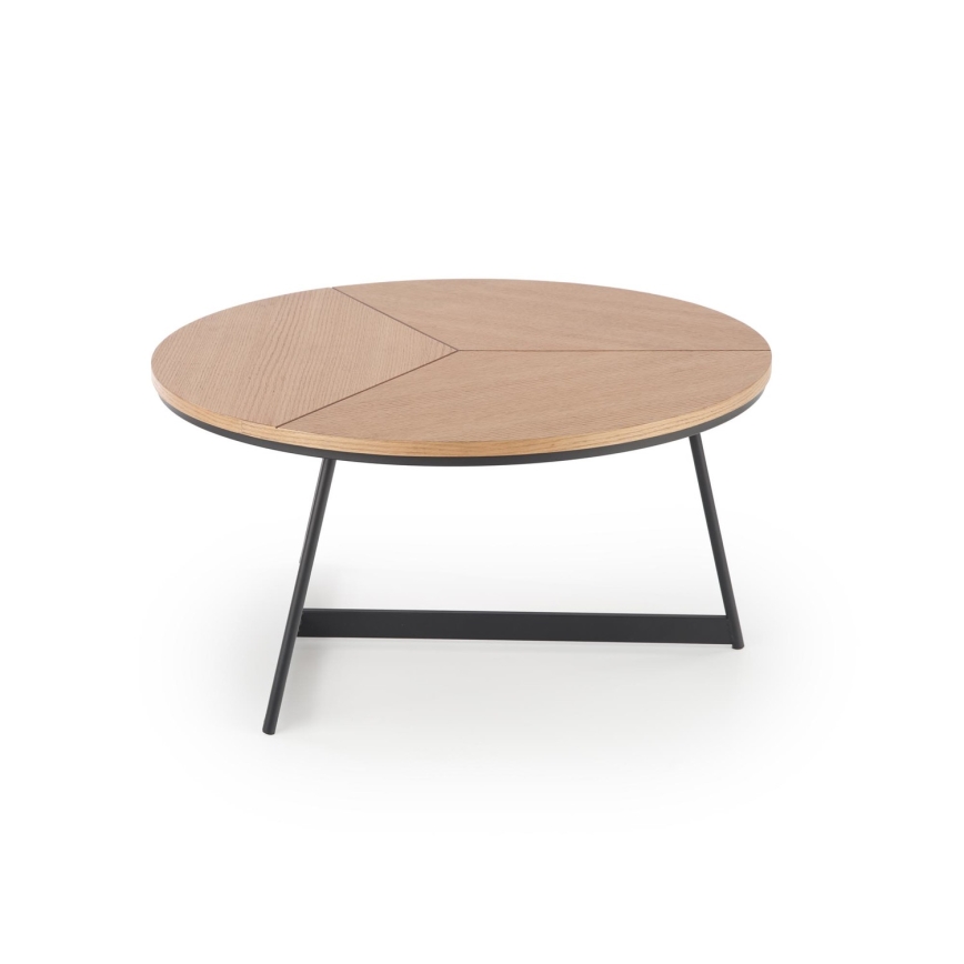 Soffbord KARIDA 41x80 cm beige/svart